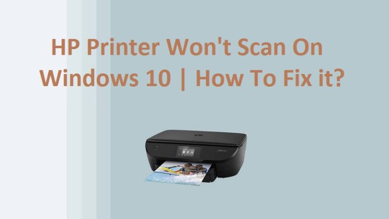 my hp printer won t scan to my computer